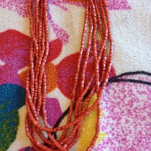 Coral beaded necklace